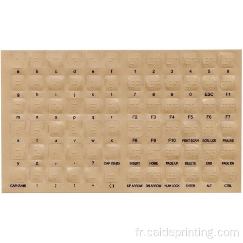 Autocollants de clavier en braille pour malvoyant